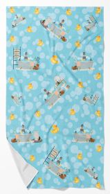 Salt Pepper Schnauzer Bath Towel Large Oversized Plush Fitness Body Towel, Ultra Soft Absorbent Quick Drying, 42"L x 24"W