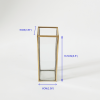 A 0.5L tall and slender square desktop glass vase with gold - inlaid edges, no welding points, and waterproof, suitable for Valentine's Day