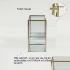 A 3.4L trapezoidal desktop glass vase with gold - inlaid edges, no welding points, and waterproof, suitable for Valentine's Day, Mother's Day