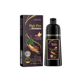 EELHOE White To Black Dye Shampoo Natural Brown He Shou Wu Jing Hua Resources Yang Cleansing And Repairing Black Soft Hair Shampoo (Option: Natural Brown)